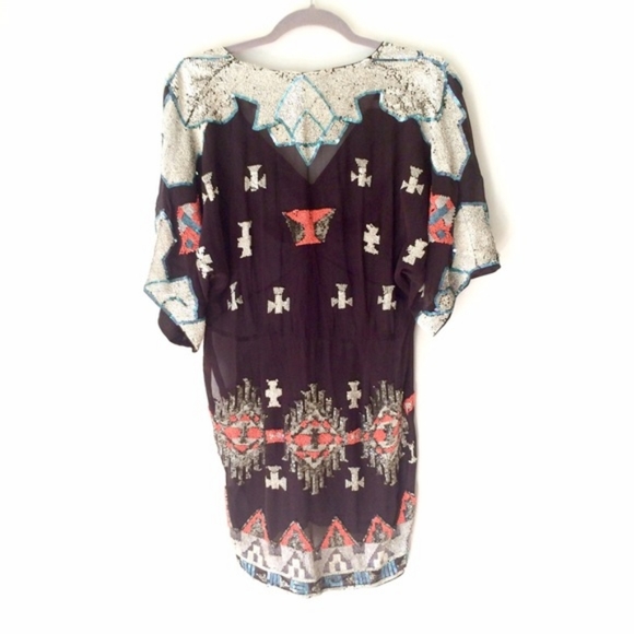 All Saints Sequined Aztec Chariot Dress - Picture 4 of 8